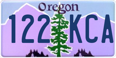 OR license plate 122KCA