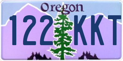 OR license plate 122KKT