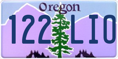 OR license plate 122LIO