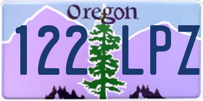 OR license plate 122LPZ