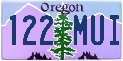 OR license plate 122MUI