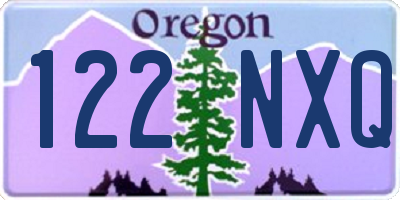 OR license plate 122NXQ