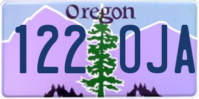 OR license plate 122OJA