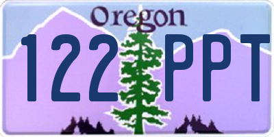 OR license plate 122PPT