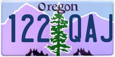OR license plate 122QAJ