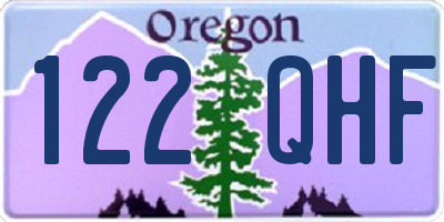 OR license plate 122QHF
