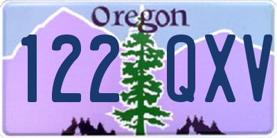 OR license plate 122QXV