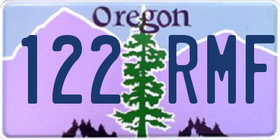 OR license plate 122RMF