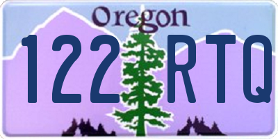OR license plate 122RTQ