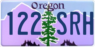 OR license plate 122SRH