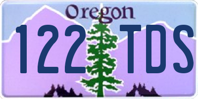 OR license plate 122TDS