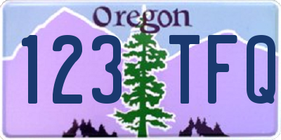 OR license plate 123TFQ