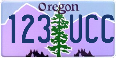 OR license plate 123UCC
