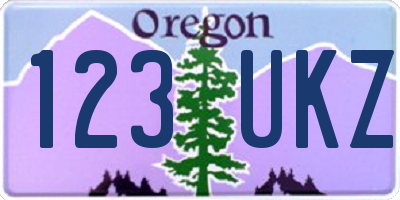 OR license plate 123UKZ