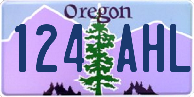 OR license plate 124AHL