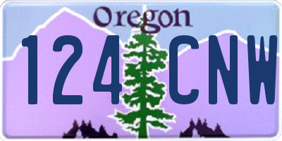 OR license plate 124CNW