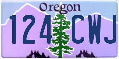 OR license plate 124CWJ