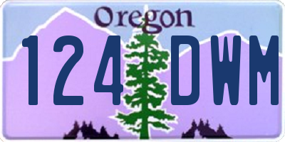 OR license plate 124DWM
