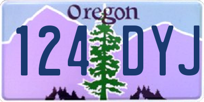 OR license plate 124DYJ