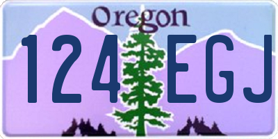 OR license plate 124EGJ