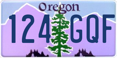 OR license plate 124GQF