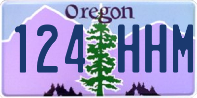 OR license plate 124HHM