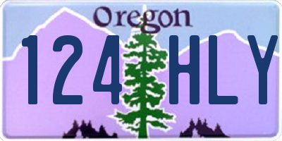 OR license plate 124HLY