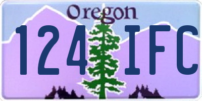 OR license plate 124IFC