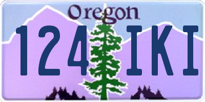 OR license plate 124IKI