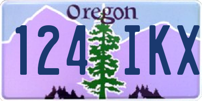 OR license plate 124IKX