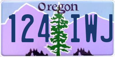 OR license plate 124IWJ