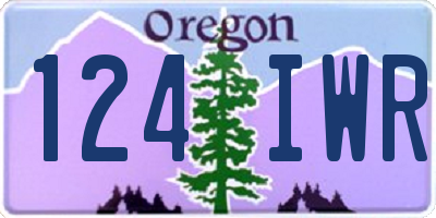 OR license plate 124IWR
