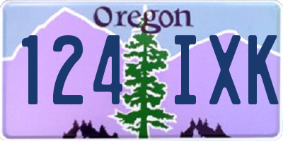 OR license plate 124IXK