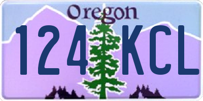OR license plate 124KCL