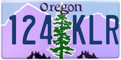 OR license plate 124KLR