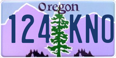 OR license plate 124KNO