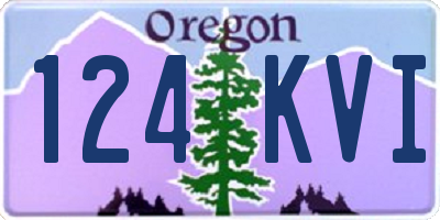 OR license plate 124KVI