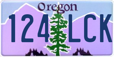 OR license plate 124LCK