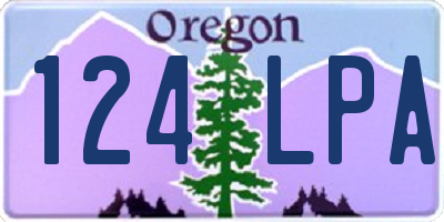 OR license plate 124LPA