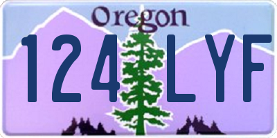 OR license plate 124LYF