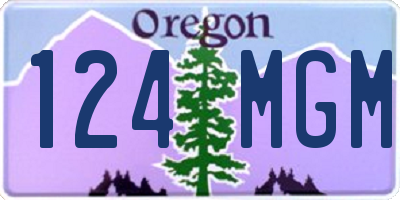 OR license plate 124MGM