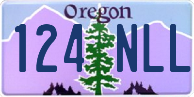 OR license plate 124NLL