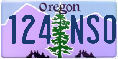 OR license plate 124NSO