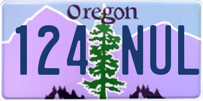 OR license plate 124NUL