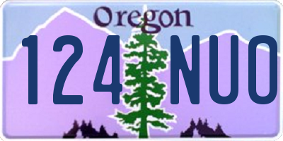 OR license plate 124NUO