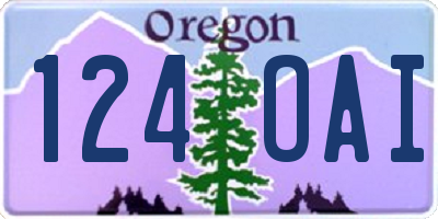 OR license plate 124OAI