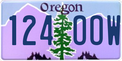 OR license plate 124OOW