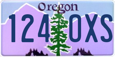OR license plate 124OXS