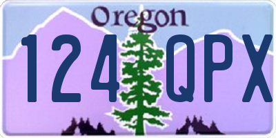 OR license plate 124QPX