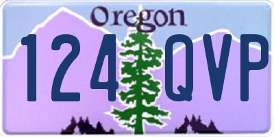 OR license plate 124QVP